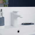 GoodHome Wash-basin Mixer Tap Cavally, matt white