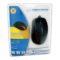 Esperanza Wired Optical Mouse SIRIUS EM102R USB, black-red