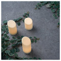 ÄDELLÖVSKOG LED block candle in/outdoor, set of 3