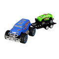 SUV Big Foot & Trailer with Sports Car 3+