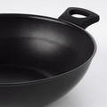 HEMLAGAD Wok with lid, black, 28 cm