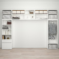 PLATSA Wardrobe with 8 doors+3 drawers, white/Fonnes Sannidal, 340x42x241 cm