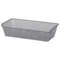 KOMPLEMENT Mesh basket, dark grey, 75x35 cm