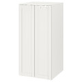 SMÅSTAD / PLATSA Wardrobe, white white/with frame, 60x57x123 cm