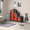 TROFAST Storage combination, grey/orange, 99x44x94 cm