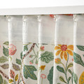 VILDPERSILJA Curtains, 1 pair, white multicolour/floral pattern, 145x300 cm