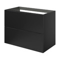 Goodhome Wall-mounted Basin Cabinet Imandra 80cm, matt black