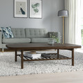 LISTERBY Coffee table, dark brown beech veneer, 140x60 cm