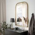 RÅMEBO Mirror, gold-colour, 63x90 cm