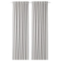 MAJGULL Block-out curtains, 1 pair, light grey, 145x300 cm