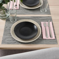 FÄRGKLAR Side plate, matt dark grey, 20 cm, 4 pack