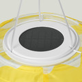 SOLVINDEN LED solar-powered pendant lamp, outdoor oval/yellow waves, 43 cm