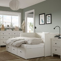 HEMNES Bedroom furniture, set of 3, white stain, 80x200 cm