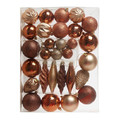 Christmas Baubles 40pcs, plastic, champagne