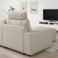 VIMLE 3-seat sofa with chaise longue, with headrest with wide armrests/Gunnared beige