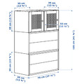 EKET / VÄLJARE Wall-mounted cabinet combination, white/pine, 70x35x105 cm