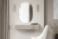 Wall-Mountd Dressing Table Malmi 100 cm, cashmere, crema bianca, gold