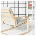 POÄNG Low-back armchair, natural colour/beige/Katorp natural colour/beige