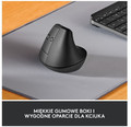 Logitech Optical Wireless Mouse Lift Graphite Left Handed 910-006474