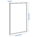 MITTZON Whiteboard/noticeboard, white, 84x110x2 cm