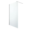 GoodHome Walk-in Shower Panel Beloya 120cm, chrome/transparent