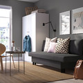 ÄLVDALEN 3-seat sofa-bed, Knisa dark grey