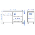 BESTÅ Storage combination w doors/drawers, white/Lappviken/Stubbarp white, 120x42x76 cm