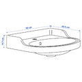 RUTSJÖN Semi-recessed wash-basin w watr trp, white, 50x44 cm