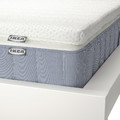 VALEVÅG Mattress and mattress pad, firm light blue/Nisseholm white, Standard Single