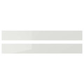 RINGHULT Drawer front, high-gloss light grey, 80x10 cm, 2 pack