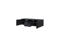 Wall-Mounted TV Cabinet Verica 150 cm, charcoal/black handles