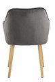 Chair Brooke, velvet, grey