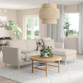 PÄRUP 3-seat sofa with chaise longue, Gunnared beige