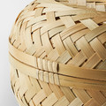 HÖKRUBBA Basket with lid, bamboo, 25 cm