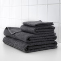 VÅGSJÖN Hand towel, dark grey, 50x100 cm