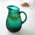 SÄLLSKAPLIG Jug, patterned, green, 2 l