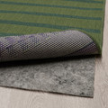 KORSNING Rug flatwoven, in/outdoor, green purple/striped, 80x250 cm