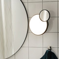 KABOMBA LED wall lamp with mirror, dimmable matt/black, 20 cm