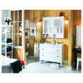 HEMNES Mirror cabinet with 2 doors, white, 103x16x98 cm