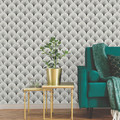 GoodHome Vinyl Wallpaper on Fleece Nenad, light grey