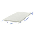 NISSEHOLM Mattress pad, white, 90x200 cm