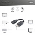 DP1.1a Cable 0.15m DP/HDMI A M/F