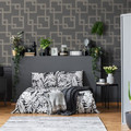 GoodHome Vinyl Wallpaper on Fleece Amfi, grey