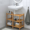 RÅGRUND / BJÖRKÅN Wash-basin/corner shelf, bamboo