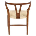 Dining Chair Wicker Natural, dark brown