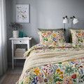 STRANDLUMMER Duvet cover and 2 pillowcases, multicolour/floral pattern, 200x200/50x60 cm