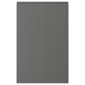 VOXTORP 2-p door f corner base cabinet set, right-hand dark grey, 25x80 cm