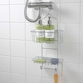 KROKFJORDEN Shower hanger, two tiers, zinc plated, 24x53 cm