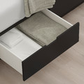 NORDLI Bed frame with storage and mattress, anthracite/Vågstranda firm, 90x200 cm