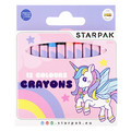 Starpak Wax Crayons 12 Colours Unicorn